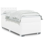 Boxspring met matras 90x200 cm kunstleer wit