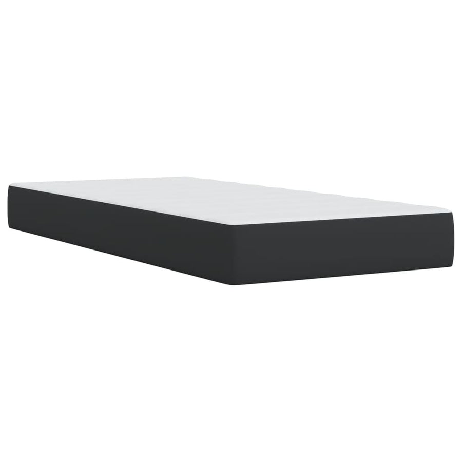 Boxspring met matras kunstleer zwart 100x200 cm
