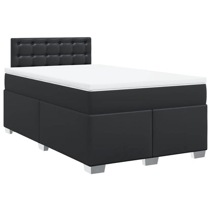 Boxspring met matras kunstleer zwart 120x190 cm