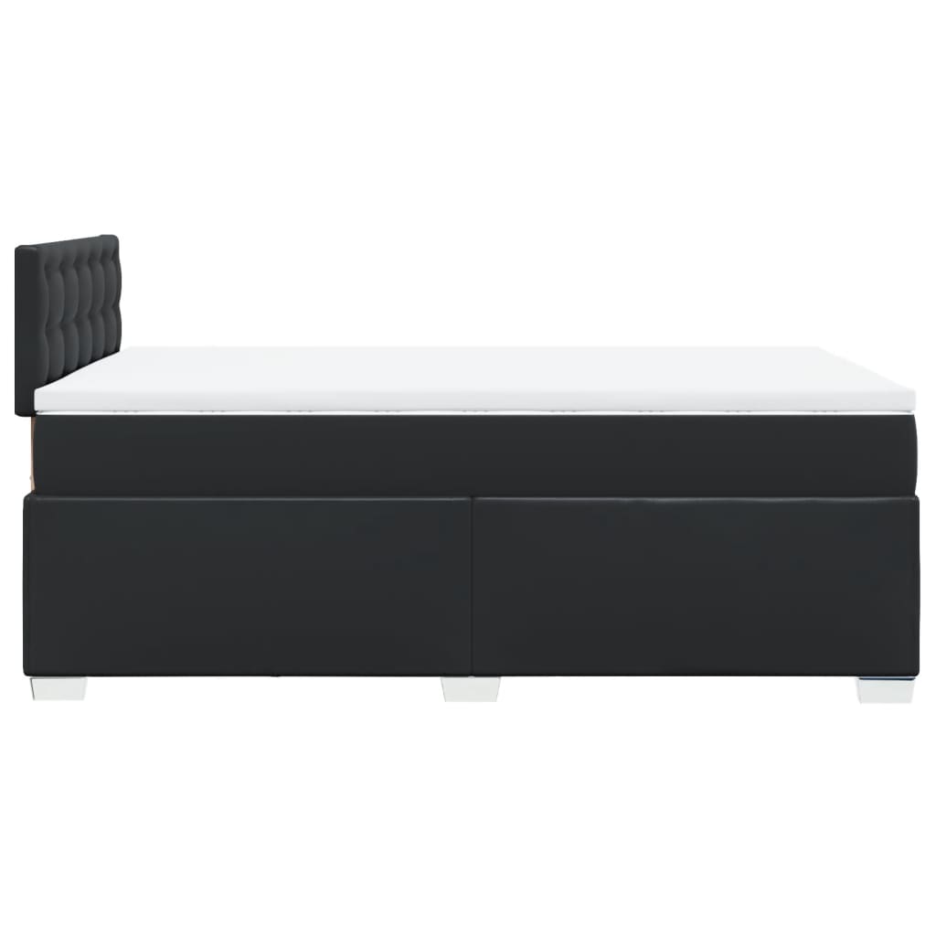 Boxspring met matras kunstleer zwart 120x190 cm
