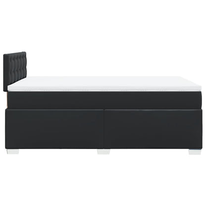 Boxspring met matras kunstleer zwart 120x190 cm