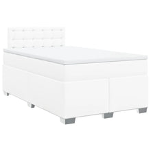 Boxspring met matras kunstleer wit 120x190 cm