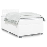 Boxspring met matras 120x190 cm wit kunstleer