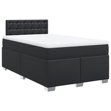 Boxspring met matras kunstleer zwart 120x200 cm