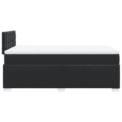 Boxspring met matras kunstleer zwart 120x200 cm