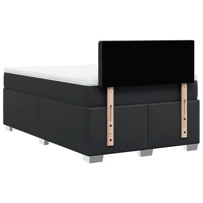 Boxspring met matras kunstleer zwart 120x200 cm