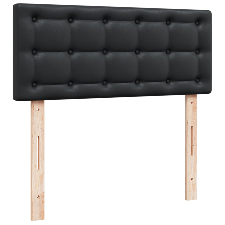 Boxspring met matras kunstleer zwart 120x200 cm