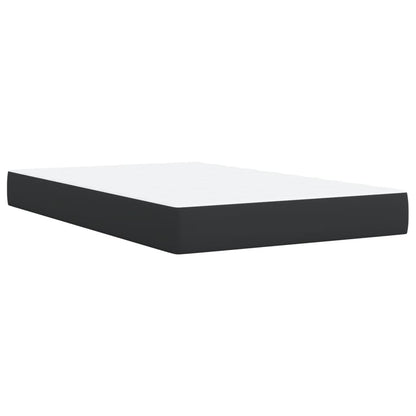 Boxspring met matras kunstleer zwart 120x200 cm