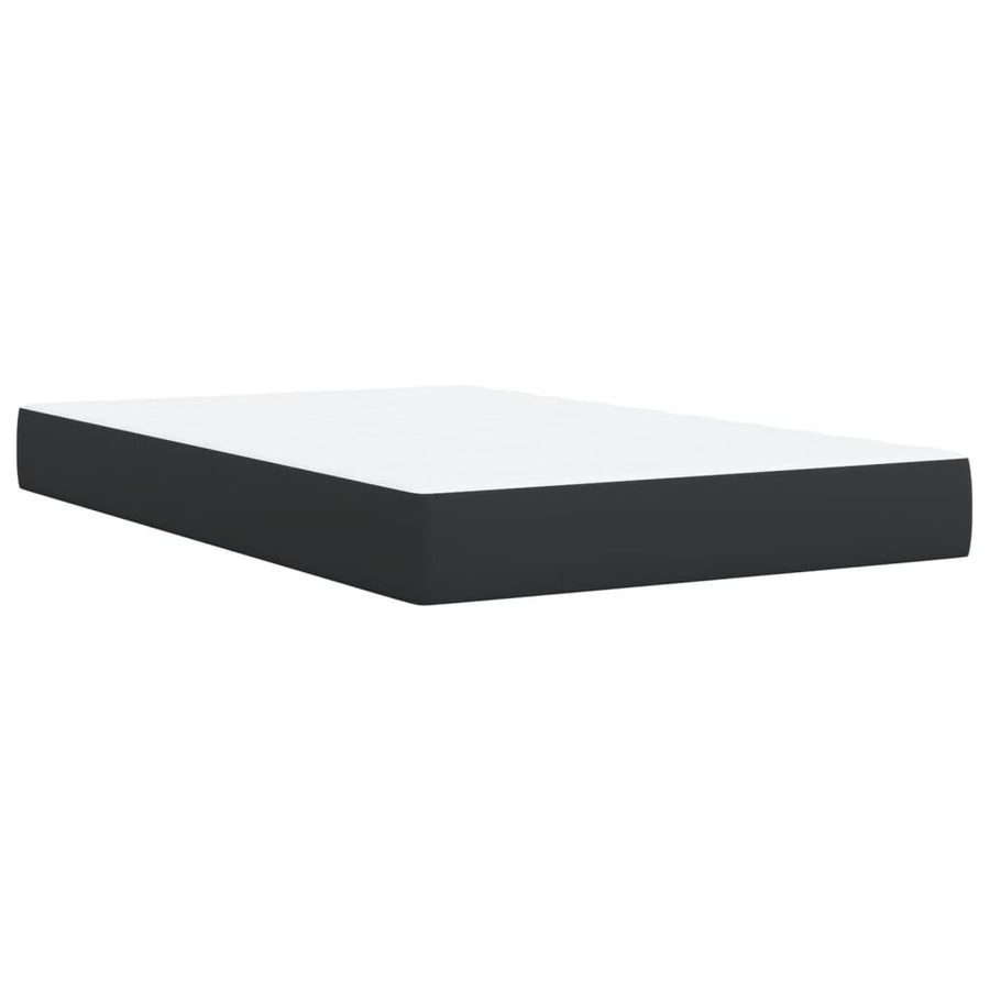 Boxspring met matras kunstleer zwart 120x200 cm
