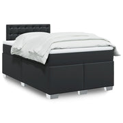 Boxspring met matras 120x200 cm kunstleer zwart
