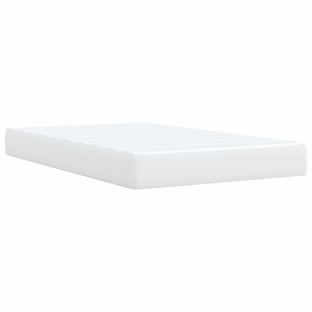 Boxspring met matras kunstleer wit 120x200 cm