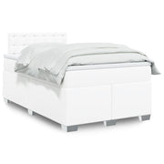 Boxspring met matras 120x200 cm kunstleer wit