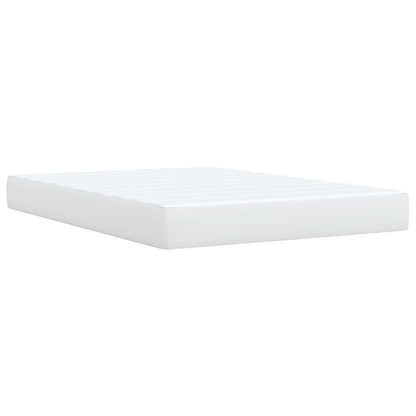 Boxspring met matras kunstleer wit 140x200 cm