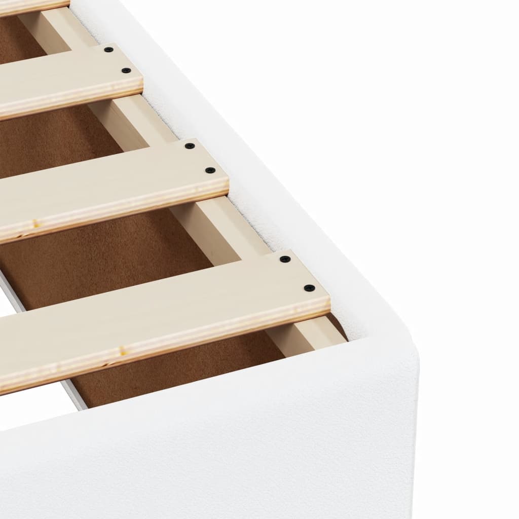 Boxspring met matras kunstleer wit 140x200 cm