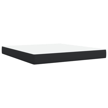 Boxspring met matras kunstleer zwart 180x200 cm