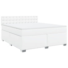 Boxspring met matras kunstleer wit 180x200 cm