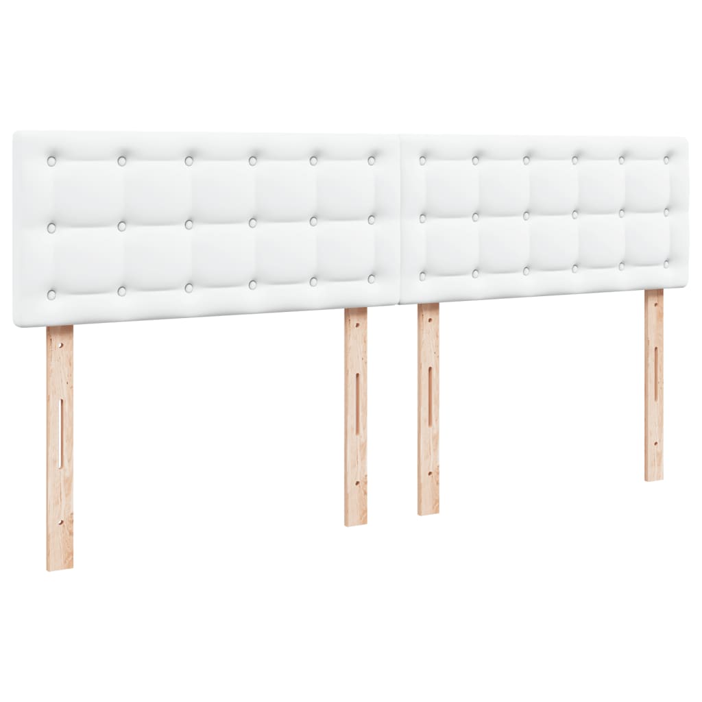 Boxspring met matras kunstleer wit 180x200 cm