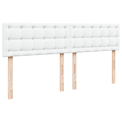 Boxspring met matras kunstleer wit 180x200 cm