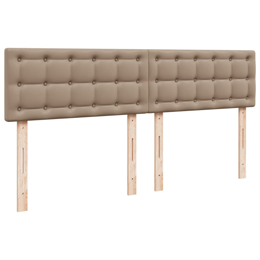 Boxspring met matras kunstleer cappuccinokleurig 180x200 cm