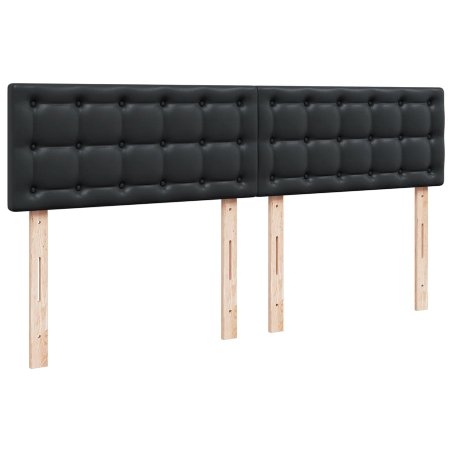 Boxspring met matras kunstleer zwart 200x200 cm