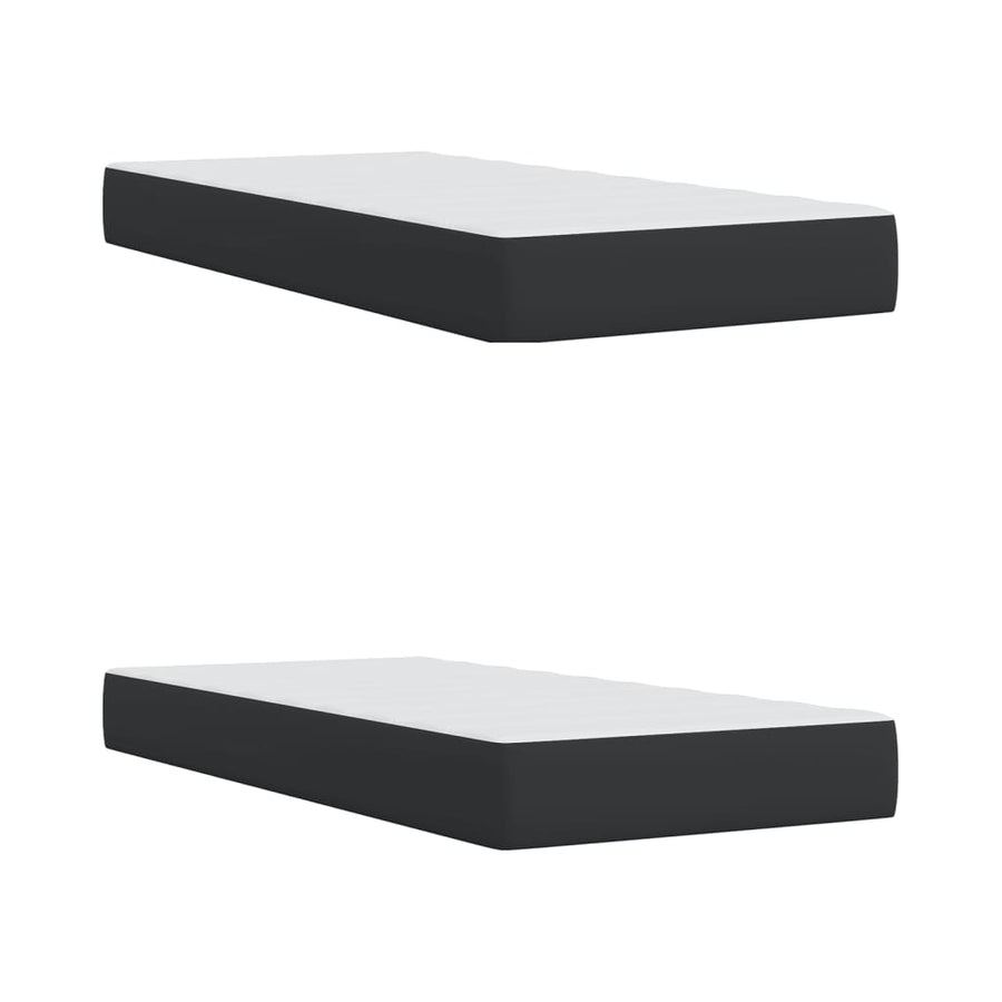 Boxspring met matras kunstleer zwart 200x200 cm