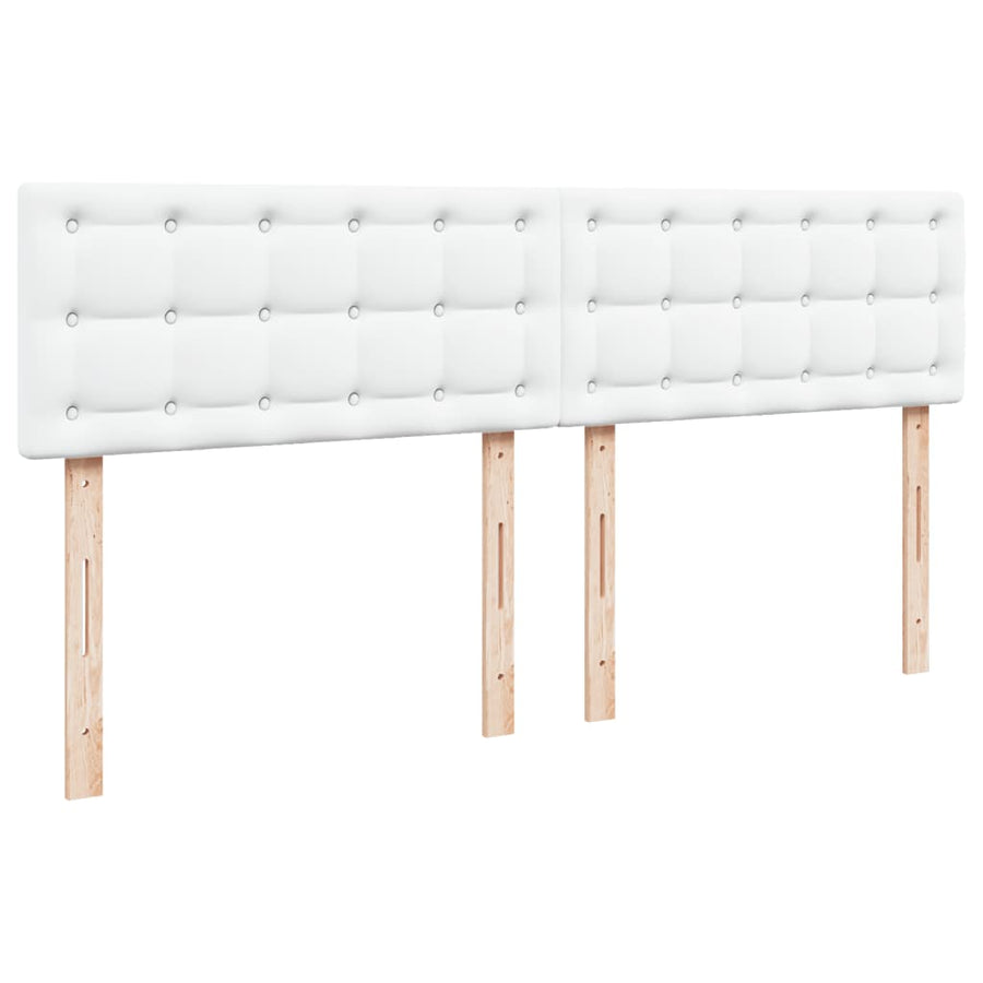 Boxspring met matras kunstleer wit 200x200 cm