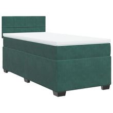 Boxspring met matras fluweel donkergroen 80x200 cm