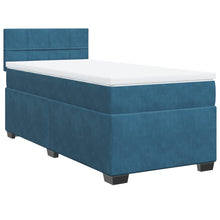 Boxspring met matras fluweel donkerblauw 80x200 cm