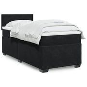 Boxspring met matras 90x190 cm zwart fluweel