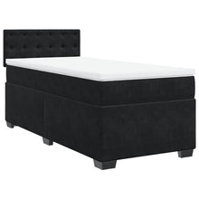 Boxspring met matras fluweel zwart 90x200 cm