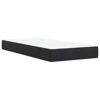 Boxspring met matras fluweel zwart 90x200 cm