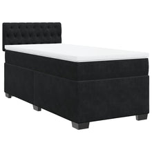 Boxspring met matras fluweel zwart 90x200 cm