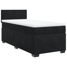 Boxspring met matras fluweel zwart 100x200 cm