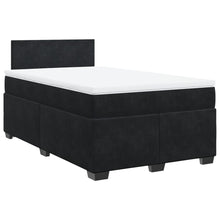 Boxspring met matras fluweel zwart 120x190 cm