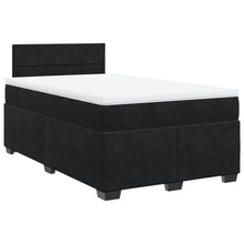 Boxspring met matras fluweel zwart 120x190 cm