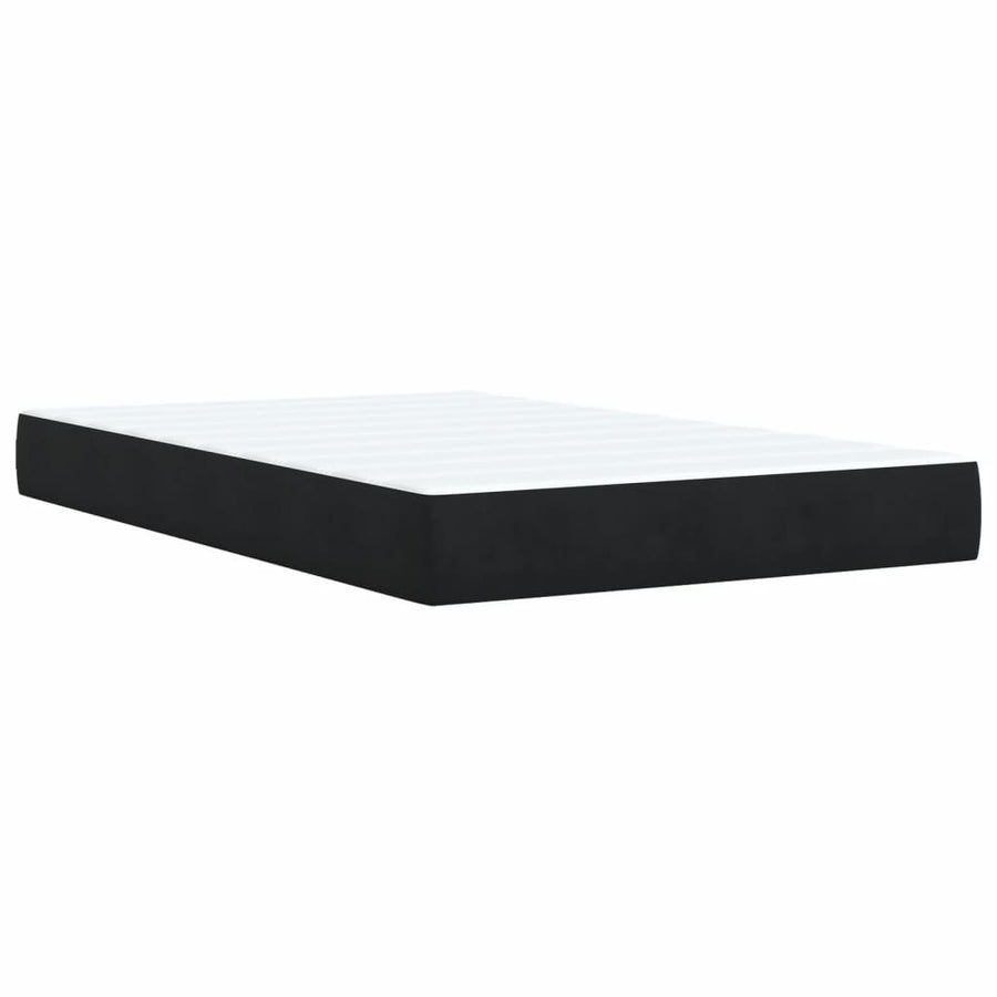 Boxspring met matras fluweel zwart 120x190 cm