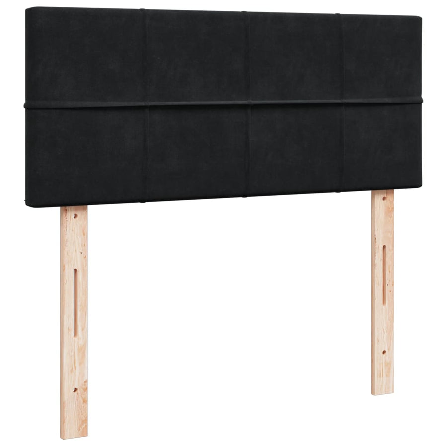 Boxspring met matras fluweel zwart 120x190 cm