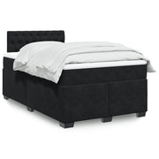 Boxspring met matras 120x190 cm fluweel zwart
