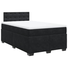 Boxspring met matras fluweel zwart 120x190 cm