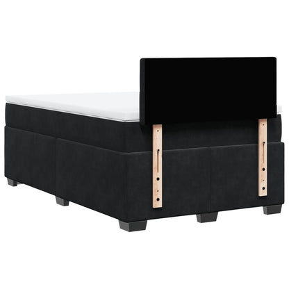 Boxspring met matras fluweel zwart 120x190 cm