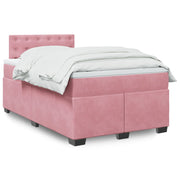 Boxspring met matras 120x190 cm roze fluweel