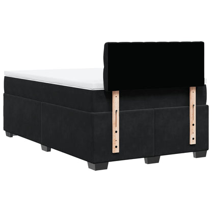 Boxspring met matras fluweel zwart 120x200 cm