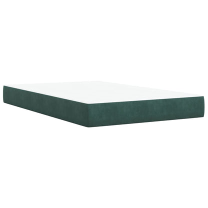 Boxspring met matras fluweel donkergroen 120x200 cm