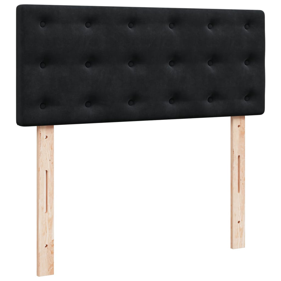 Boxspring met matras fluweel zwart 120x200 cm