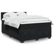Boxspring met matras 140x200 cm zwart fluweel