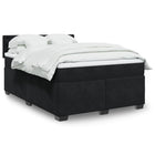 Boxspring met matras 140x200 cm zwart fluweel