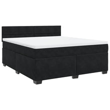 Boxspring met matras fluweel zwart 180x200 cm