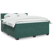 Boxspring met matras 180x200 cm donkergroen fluweel