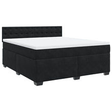 Boxspring met matras fluweel zwart 180x200 cm