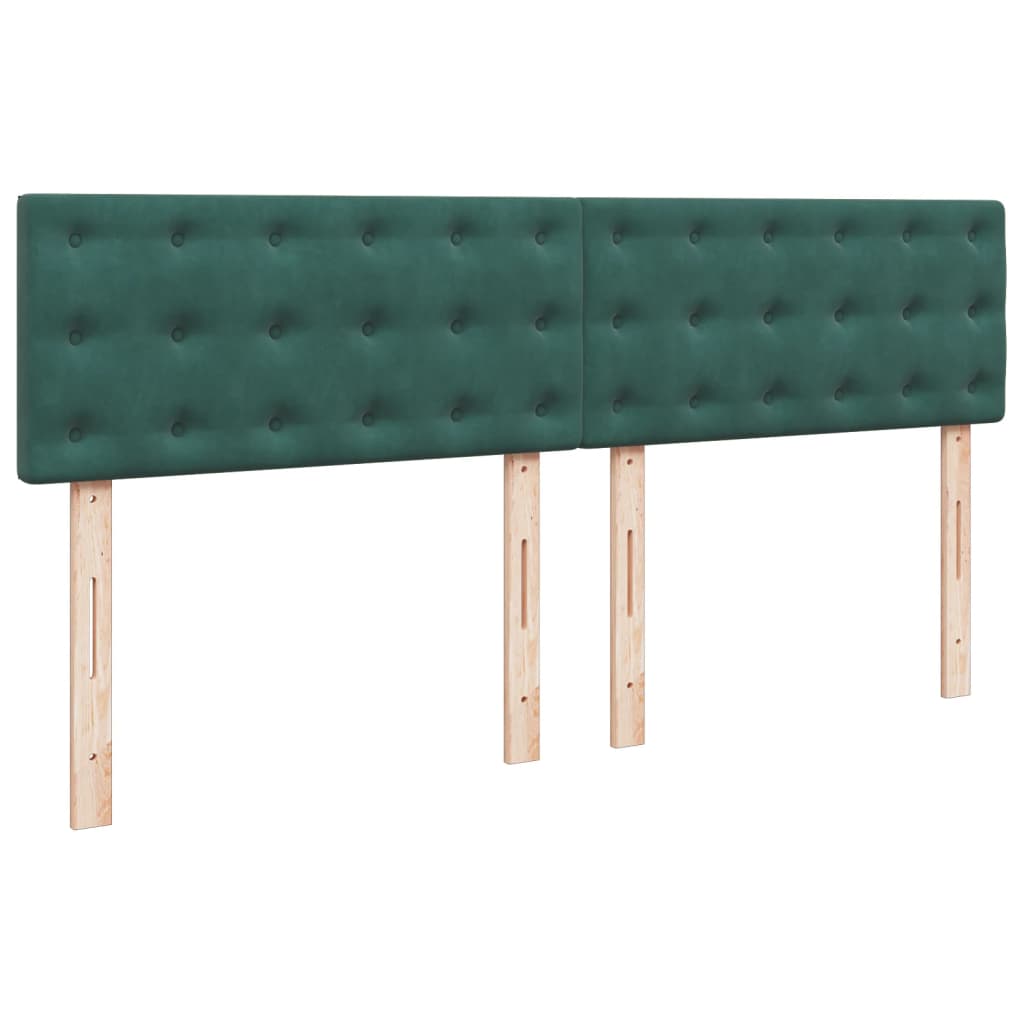 Boxspring met matras fluweel donkergroen 180x200 cm